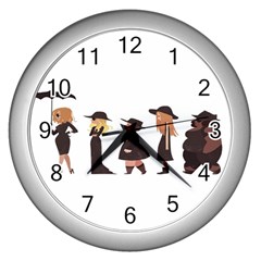 American Horror Story Cartoon Wall Clock (silver) by nate14shop