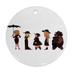 American Horror Story Cartoon Round Ornament (Two Sides) Front