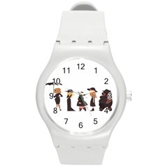 American Horror Story Cartoon Round Plastic Sport Watch (m) by nate14shop