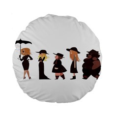 American Horror Story Cartoon Standard 15  Premium Round Cushions by nate14shop