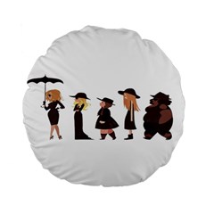 American Horror Story Cartoon Standard 15  Premium Flano Round Cushions by nate14shop