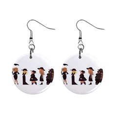 American Horror Story Cartoon Mini Button Earrings by nate14shop