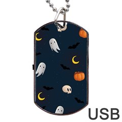 Halloween Dog Tag Usb Flash (two Sides) by nate14shop