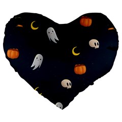 Halloween Large 19  Premium Heart Shape Cushions