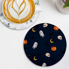 Halloween Uv Print Round Tile Coaster by nate14shop