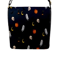 Halloween Flap Closure Messenger Bag (l) by nate14shop