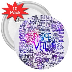 Piere Veil 3  Buttons (10 Pack)  by nate14shop