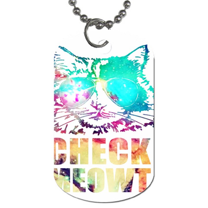 Check Meowt Dog Tag (Two Sides)