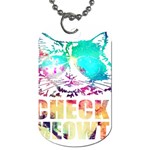 Check Meowt Dog Tag (Two Sides) Back