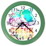 Check Meowt Color Wall Clock Front