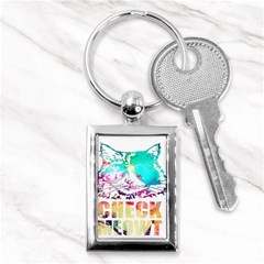 Check Meowt Key Chain (rectangle) by nate14shop