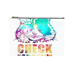 Check Meowt Cosmetic Bag (large) by nate14shop