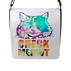 Check Meowt Flap Closure Messenger Bag (l) by nate14shop