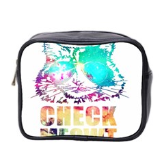 Check Meowt Mini Toiletries Bag (two Sides) by nate14shop