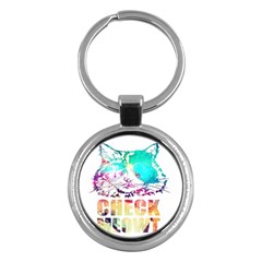 Check Meowt Key Chain (round)