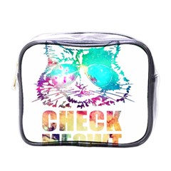 Check Meowt Mini Toiletries Bag (one Side) by nate14shop