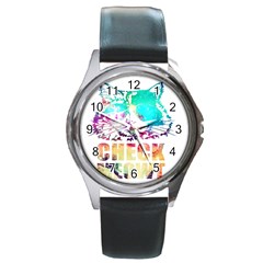 Check Meowt Round Metal Watch by nate14shop