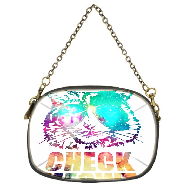 Check Meowt Chain Purse (One Side)