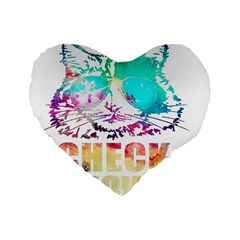 Check Meowt Standard 16  Premium Heart Shape Cushions