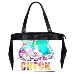 Check Meowt Oversize Office Handbag (2 Sides) by nate14shop