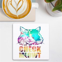 Check Meowt Uv Print Square Tile Coaster 