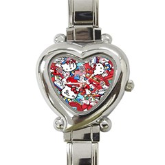 Hello-kitty Heart Italian Charm Watch by nate14shop