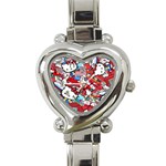 Hello-kitty Heart Italian Charm Watch Front