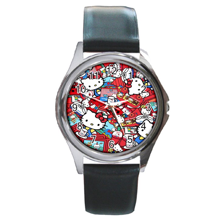 Hello-kitty Round Metal Watch