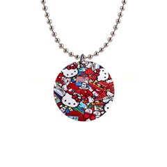 Hello-kitty 1  Button Necklace by nate14shop