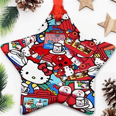 Hello-kitty Star Ornament (two Sides) by nate14shop