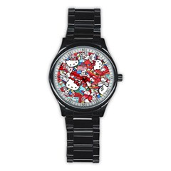 Hello-kitty Stainless Steel Round Watch by nate14shop