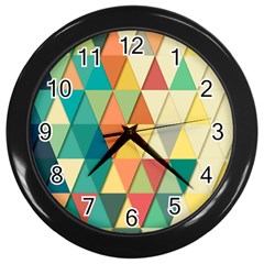 Geometric Wall Clock (black) by nate14shop