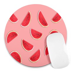 Water Melon Red Round Mousepads by nate14shop