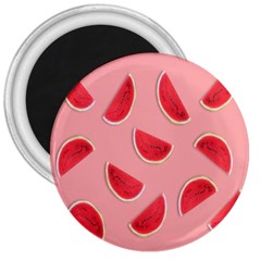 Water Melon Red 3  Magnets by nate14shop