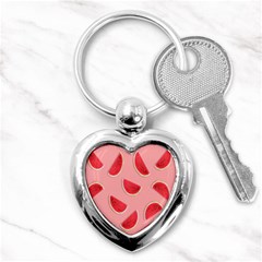 Water Melon Red Key Chain (heart) by nate14shop