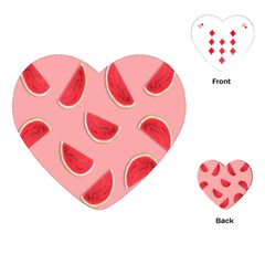 Water Melon Red Playing Cards Single Design (heart) by nate14shop