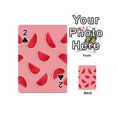 Water Melon Red Playing Cards 54 Designs (mini) by nate14shop