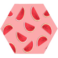 Water Melon Red Wooden Puzzle Hexagon by nate14shop