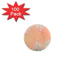 Peach Spring Frost On Flowers Fractal 1  Mini Magnets (100 pack)  Front