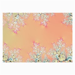 Peach Spring Frost On Flowers Fractal Large Glasses Cloth by Artist4God