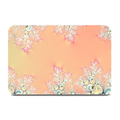 Peach Spring Frost On Flowers Fractal Plate Mats by Artist4God