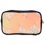 Peach Spring Frost On Flowers Fractal Toiletries Bag (One Side) Front