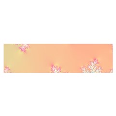 Peach Spring Frost On Flowers Fractal Oblong Satin Scarf (16  X 60 ) by Artist4God