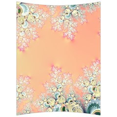 Peach Spring Frost On Flowers Fractal Back Support Cushion by Artist4God