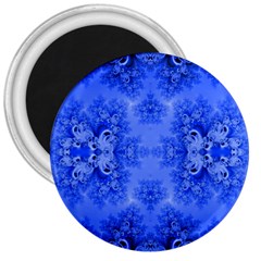 Blue Sky Over The Bluebells Frost Fractal 3  Magnets by Artist4God