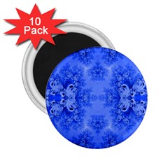 Blue Sky Over The Bluebells Frost Fractal 2 25  Magnets (10 Pack)  by Artist4God