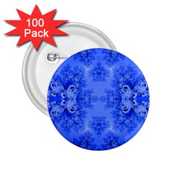 Blue Sky Over The Bluebells Frost Fractal 2 25  Buttons (100 Pack)  by Artist4God