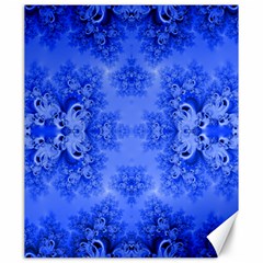 Blue Sky Over The Bluebells Frost Fractal Canvas 20  X 24  by Artist4God