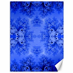 Blue Sky Over The Bluebells Frost Fractal Canvas 36  X 48  by Artist4God