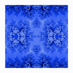 Blue Sky Over The Bluebells Frost Fractal Medium Glasses Cloth (2 Sides) by Artist4God